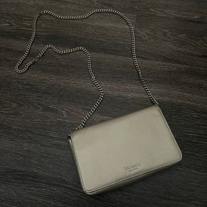 kate spade | sylvia chain wallet pale gold